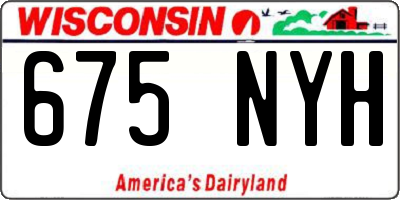 WI license plate 675NYH
