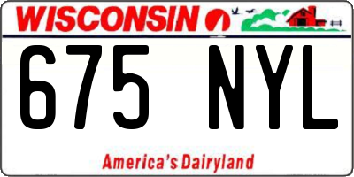 WI license plate 675NYL