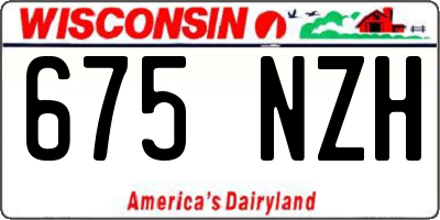 WI license plate 675NZH