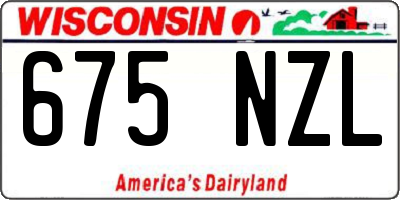 WI license plate 675NZL