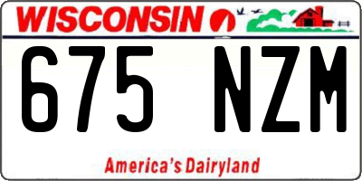 WI license plate 675NZM