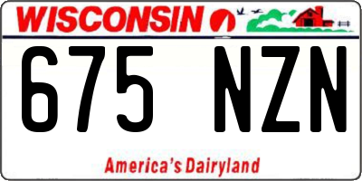 WI license plate 675NZN