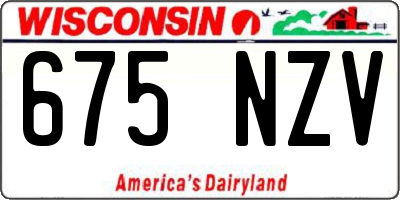 WI license plate 675NZV