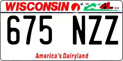 WI license plate 675NZZ