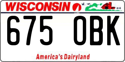 WI license plate 675OBK