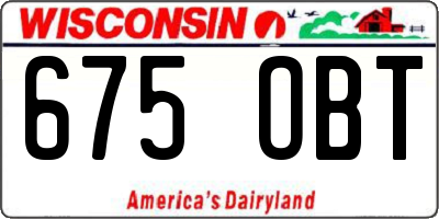 WI license plate 675OBT