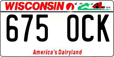WI license plate 675OCK