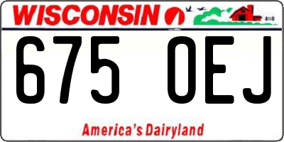 WI license plate 675OEJ