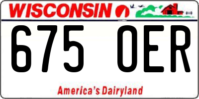 WI license plate 675OER