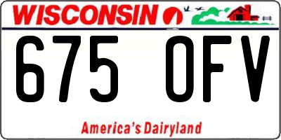 WI license plate 675OFV
