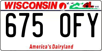 WI license plate 675OFY