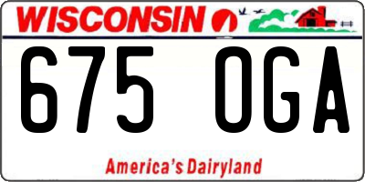 WI license plate 675OGA
