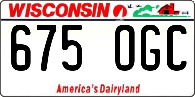 WI license plate 675OGC