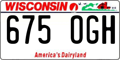 WI license plate 675OGH
