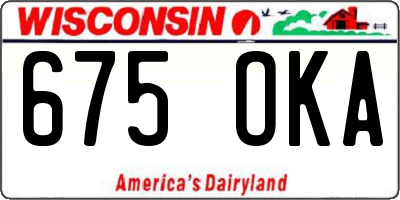 WI license plate 675OKA