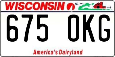 WI license plate 675OKG