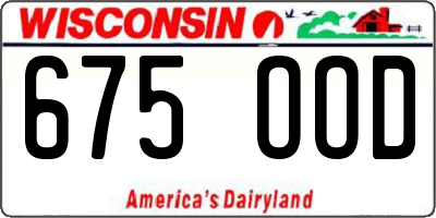 WI license plate 675OOD