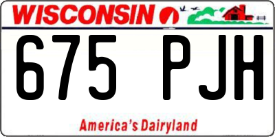 WI license plate 675PJH