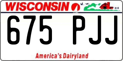 WI license plate 675PJJ