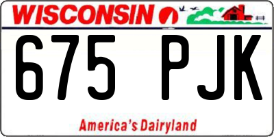 WI license plate 675PJK