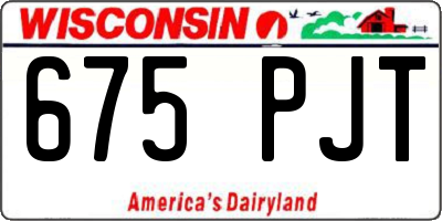 WI license plate 675PJT