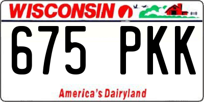 WI license plate 675PKK