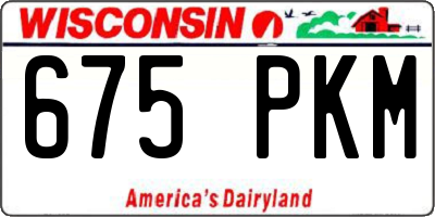WI license plate 675PKM