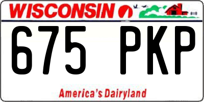 WI license plate 675PKP