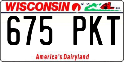 WI license plate 675PKT