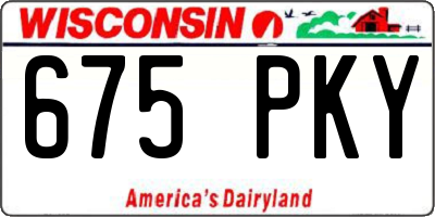 WI license plate 675PKY