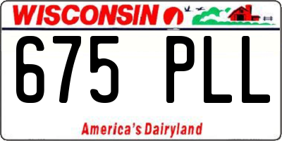 WI license plate 675PLL