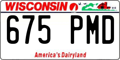 WI license plate 675PMD