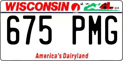 WI license plate 675PMG