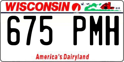 WI license plate 675PMH