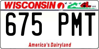 WI license plate 675PMT