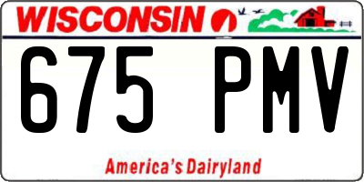 WI license plate 675PMV