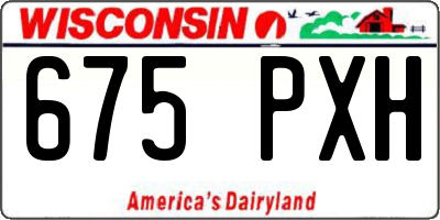 WI license plate 675PXH