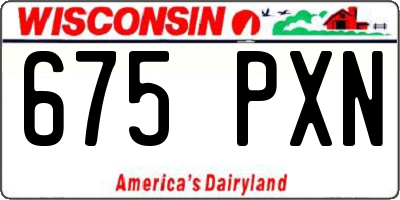WI license plate 675PXN