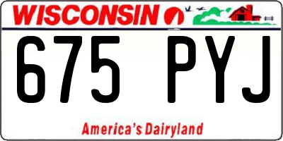 WI license plate 675PYJ