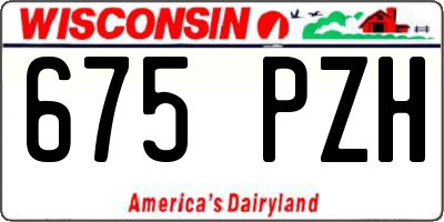 WI license plate 675PZH
