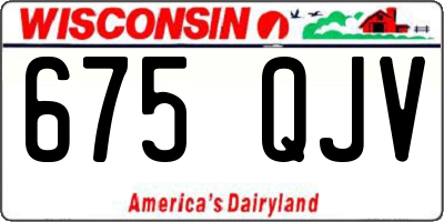 WI license plate 675QJV