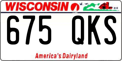 WI license plate 675QKS