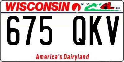 WI license plate 675QKV