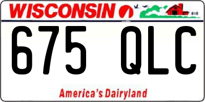 WI license plate 675QLC