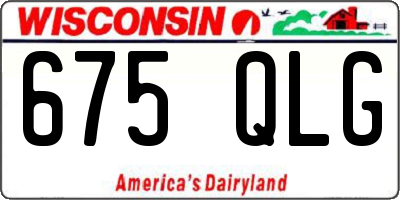 WI license plate 675QLG