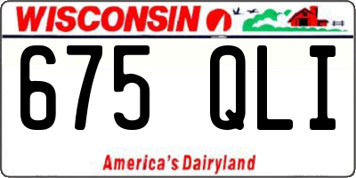 WI license plate 675QLI