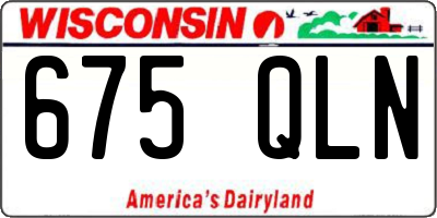 WI license plate 675QLN