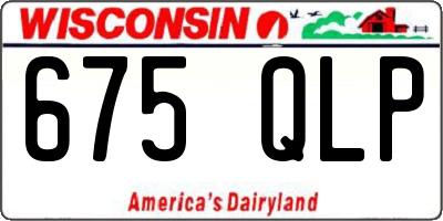 WI license plate 675QLP