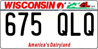 WI license plate 675QLQ