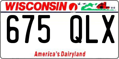 WI license plate 675QLX